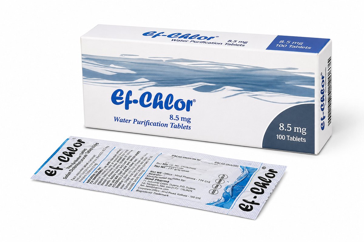 Ef-Chlor Ef-Chlor waterzuiveringstabletten (100 stuks)